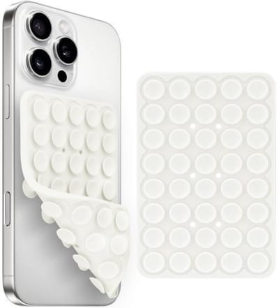 Telefoonhouder Zuignap – 2 Pack – Dubbelzijdige Smartphone Houder met 40 Zuignappen – Zonder Lijm – Herbruikbaar – Voor Vloggen & Handsfree Gebruik – Wit