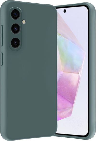 Hoes - Geschikt voor Samsung Galaxy A35 - Sterk & Shockproof - Hoesje Cover - Siliconen Case - Donkergroen