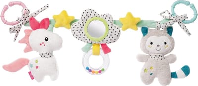 Kinderwagenkette Aiko & Yuki - Mobile-Kette mit Anhänger-Figuren - zum Aufhängen - Babyschale Bettchen Wiege - Spielbogen - Babys Kleinkinder 0+ Monaten