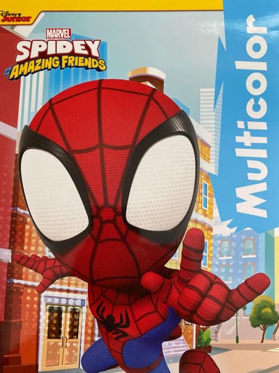 Multicolor Marvel Spidey and His Amazing Friends Kleurboek - Vrolijke Kleurplaten met Spidey en Vrienden - 32 Pagina's - Geschikt voor Kleurpotloden en Wasco