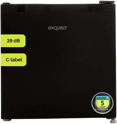 Exquisit GB40-050CB - Vrijstaande kleine vriezer - Barmodel - Instelbaar als Koeler - 5 Jaar Garantie - 31 Liter - 39dB - Zwart