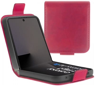 Rosso Element Geschikt voor Samsung Galaxy Z Flip 7 | Wallet Book Case | Portemonnee Hoesje | 3 Pasjes | Magneetsluiting | Stand Functie | Rood