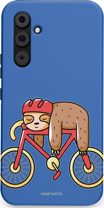 Casetastic hoesje geschikt voor Samsung Galaxy A54 (2023) 5G - Dubbellaagse bescherming - Lui op reis - Fashion Case - Lavendel