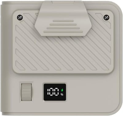 Draagbare ventilator – 5-in-1 multifunctioneel (nekband/heupband/bureau/handheld/clip) – Hoge luchtstroom – Oplaadbare mini-ventilator – 100 instelbare windsnelheden – Inclusief draagkoord en standaard – Essentieel voor buiten en op reis – Khaki