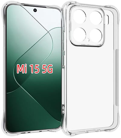 MobyDefend Hoesje - Geschikt voor Xiaomi 15 - Transparante Shockproof TPU Backcover - Verstevigde Hoeken - Volledig Doorzichtig