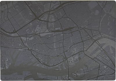 Place Maps Placemat Skyline Kopenhagen - Nyhavn - Kunstleer - Champagne - 1 Stuk