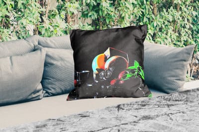 Sierkussen Buiten - Rustiek - Fruit - Kaas - Tafel - Stilleven - 60x60 cm - Weerbestendig