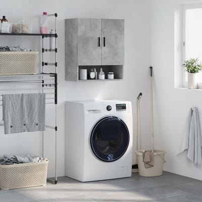 vidaXL - Wandkast - 60x31x70 - cm - bewerkt - hout - betongrijs