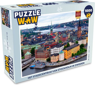 Puzzel Het stadscentrum van Stockholm in Zweden - Legpuzzel - Puzzel 1000 stukjes volwassenen