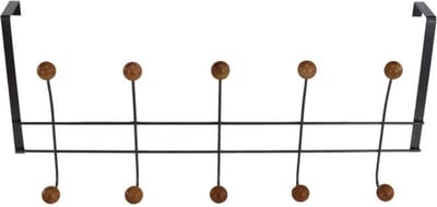 Naturn Living™ Deurkapstok RVS met 10 haken | Deurhaak | Deurhanger | Kapstok deur kapstok | Ophanghaak | Ophangrek | Mat zwart