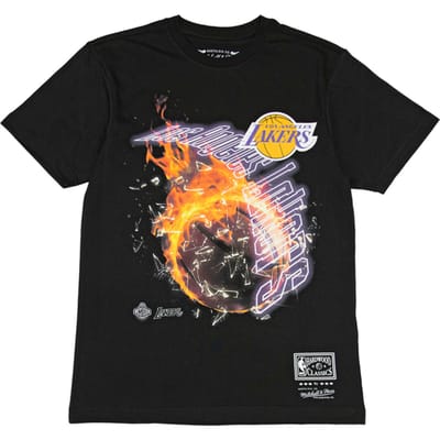 Mitchell And Ness Los Angeles Lakers Hwc Blaze T-shirt Zwart