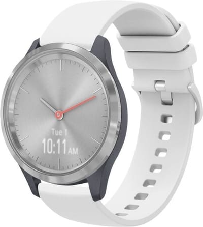 By Qubix - geschikt voor Huawei Watch GT 4 / GT 5 (41mm) & GT 5 Pro (42mm) - Soft siliconen bandje - Wit