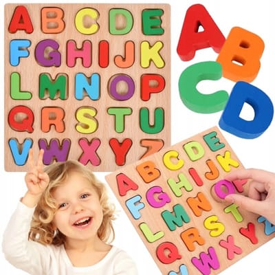 Houten Alfabet & Cijfer Puzzel - Educatief Speelgoed