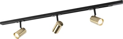 QAZQA jeana - Moderne LED Smart Spot railsysteem verlichting, railverlichting incl. wifi - 3 lichts - L 100 cm - Zwart Goud - Woonkamer | Slaapkamer | Keuken