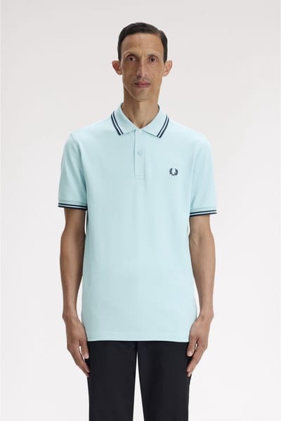 Fred Perry poloshirt korte mouw lichtblauw