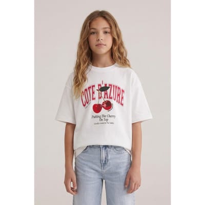 Cars Jeans Girls Indra Ts White Size: 4 | T-shirts Outlet | Unisex | Wit