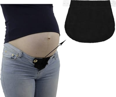 Cabantis® Zwangerschapsbroekverbreder – Broekverbreder & Buikband Riem – Verstelbare Extender voor Zwangerschap – Comfort & Ruimte - Zwart