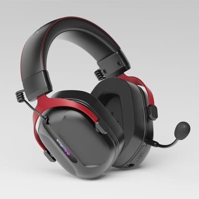 DunRock GG Draadloze Gaming Headset – 2.4GHz + Bluetooth + Kabel – Virtual 7.1 Surround Sound – 80U Batterij – Detachable Microfoon – Zwart