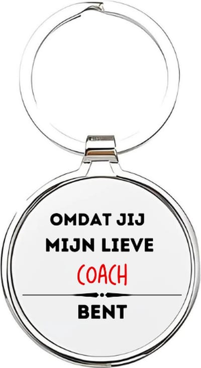 Akyol - omdat jij mijn lieve coach bent Sleutelhanger - Coach - de leukste coach die er is - beste coach ever sleutelhanger - trainer - coach - leuke kado voor iemand die coach is - sporttrainer - coach van je kinderen - lifecoach - 4 x 7,5 CM