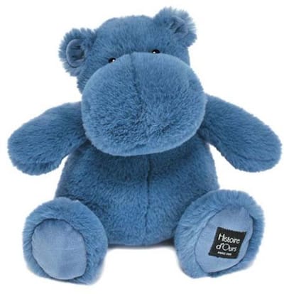 Pluche Hippo - Nijlpaard - Blauw - 25cm