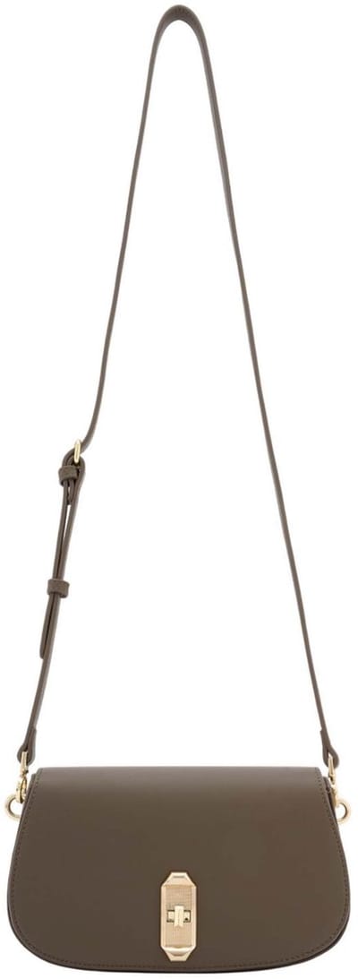 SEIDENFELT MANUFAKTUR schoudertas Eiby Crossbag Khaki Green Taupe