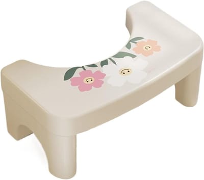 Toiletkruk - Poepkruk Voetenbankje - Comfortabel Toiletgebruik - Ergonomisch Ontwerp - Draagkrachtig - Wit