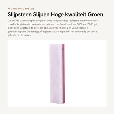 Dailygoods- Slijpsteen 10000 Grit - Dubbele Kanten - Slijpsteen voor Messen - Draagbaar - Professionele Natuursteen - Geschikt voor Keukengereedschap - Slijpblok