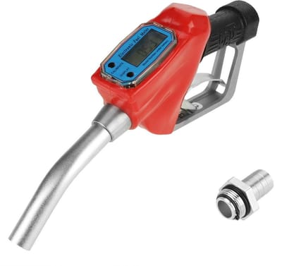 Dailygoody - Electric Diesel Pump - Hand Brandstofpomp - Digitale Tellen - Rood - Kerosine en Benzine - Voor Vullen - AC 15A