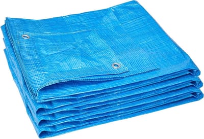 Waterdicht Dekzeil - Afdekzeil Oogzeil - Buiten Bescherming - UV-bestendig Scheurvast - 10x10 Meter - Blauw