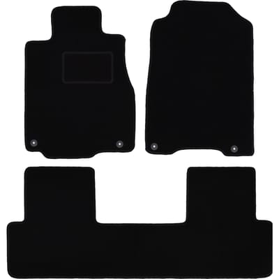 Zwarte velours vloermatten voor: Honda CR-V IV SUV (2011-2018)