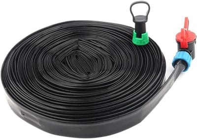 Druppelirrigatiesysteem - Regendruppelband - Tuin bewateren - UV-bestendig materiaal - 2 x 50m - Zwart