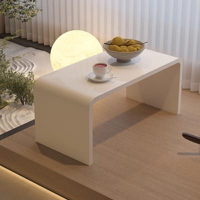 Acryl bijzettafel - C-tafel salontafel - Woonkamer organiseren - Eendelige constructie - 60x30x30 cm - Wit