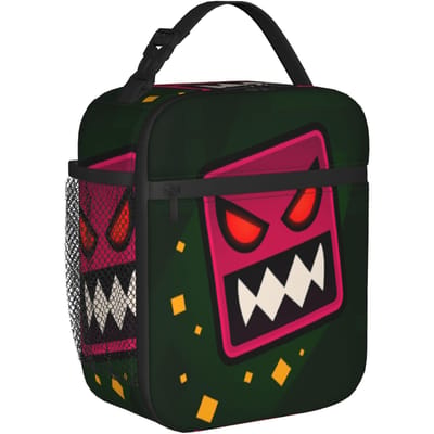 Geïsoleerde Lunchtas Geometrie Kubus spel Merchandise Lunch Voedseldoos Harajuku Thermische Koeler Bento Box Voor School Option 1