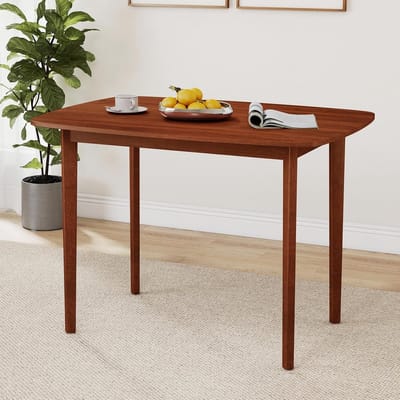 Eettafel Hout - Keukentafel Rechthoek - Eten Zitten - Natuurlijke Rubber Hout Poten - 110 x 78 x 77 cm