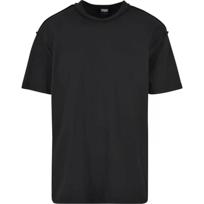 Urban Classics - Oversized Inside Out Heren T-shirt - S - Zwart