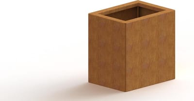 Cortenstaal plantenbak - Rechthoek - 40x30x80cm - Roestkleur - Zonder bodem - MySteel