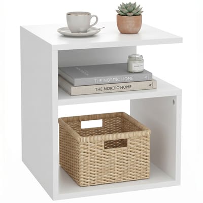 HOMCOM bijzettafel - spaanplaat - 35 x 35 x 41,5 cm - wit