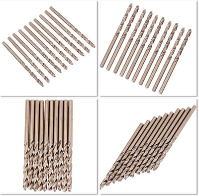 Dailygoods- Boorset M35 Cobalt - 10 Stuks - HSS CO Boor - Geschikt voor RVS - Hoge Hardheid - Schokbestendig