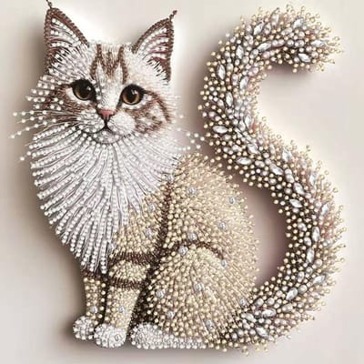 5D Diamantdecoratie DIY Kit - Geschikt voor volwassenen en beginners - Katvorm - Knutselproject - Kristallen diamantschilderij - Geschikt voor huisdecoratie - 30×30 cm - Handgemaakt