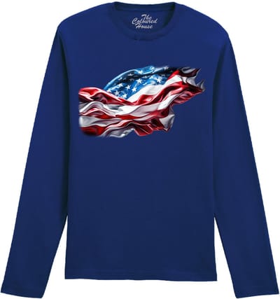 American Flag The Coloured House Longsleeve T-shirt XXL