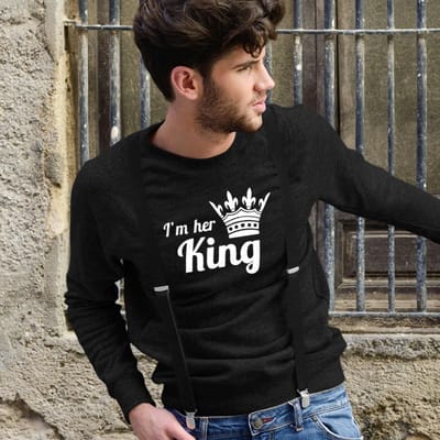 King / Queen Trui His and Hers (King - Maat XS) | Koppel Cadeau | Valentijn Cadeautje voor hem & haar