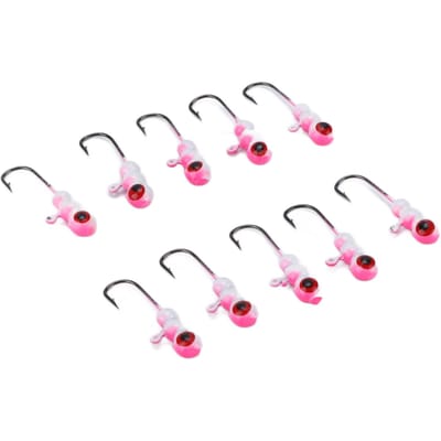10 Pièces Jig de Pêche sur Glace Barbelé Hivers Leurres Jigging Mini Hameçon Accessoires Type Ligne white