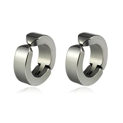 Plux Fashion Classic Clips Oorbellen - Zilver - 8mm - Stainless Steel - Heren - Dames - Sieraden – Zilveren Oorbellen - Classic Clips Earrings - Oorbel - HipHop Oorbellen - Sieraden Cadeau - Luxe Style - Duurzame Kwaliteit - Kerst - Black Friday