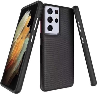 Casemania Hoesje Geschikt voor Samsung Galaxy S20 Ultra - Zwart - Anti Slip Matte Armor Back Cover