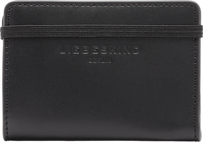 LIEBESKIND BERLIN Leren Kaarthoes Paper Bag Carter Cardholder Black Zwart