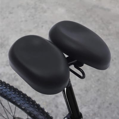 Fietszadel - Neusloos zadel - Comfortabel fietsen - Ergonomisch ontwerp - 29 cm breed - Zwart