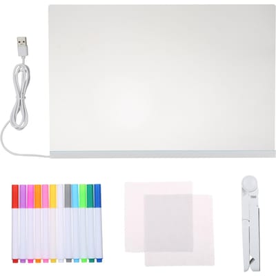 LED's Message Board Tablets Kit Set 11,8    * 7,9    Uitwisbare schrijftekening Lichtbord met Type3 white