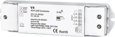 Dimmer RF voor 12V/24V LED -lint - Kunststof - SILUMEN