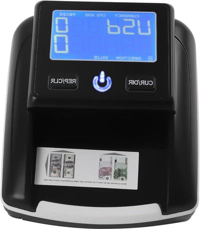 Geldteller Bankbiljetten - Bankbiljettenmeter Teller - Geld Verifiëren - UV MG IR Detectie - 14 x 14 x 5 cm