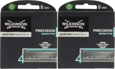Sensitive Quattro Titanium Scheermesjes 16-pack voor een Comfortabele Scheerbeurt